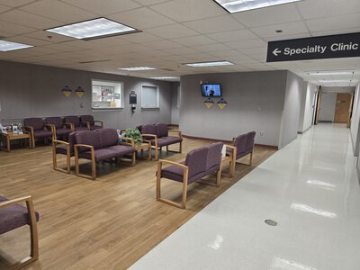 This is a picture of the waiting room for the specialty clinic